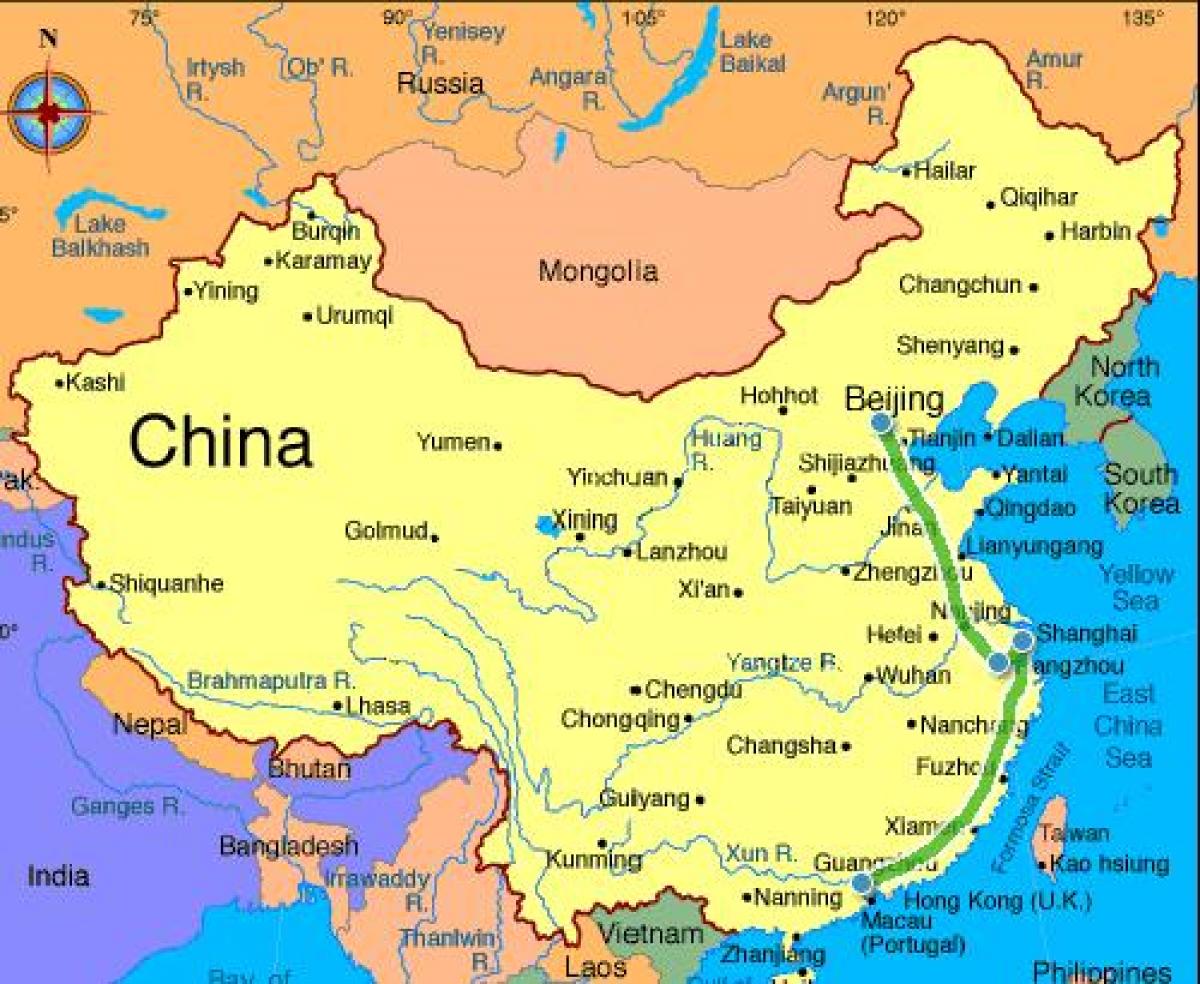 중국 본토 지도