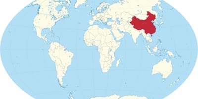중국에서는 세계 지도