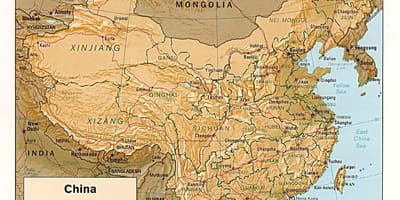 지리적인 지도 China