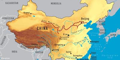 는 중국의 지도