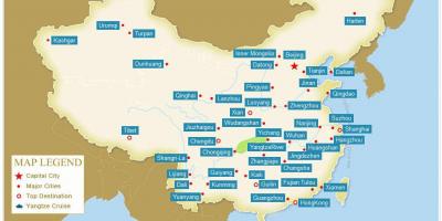 중국지도와 도시